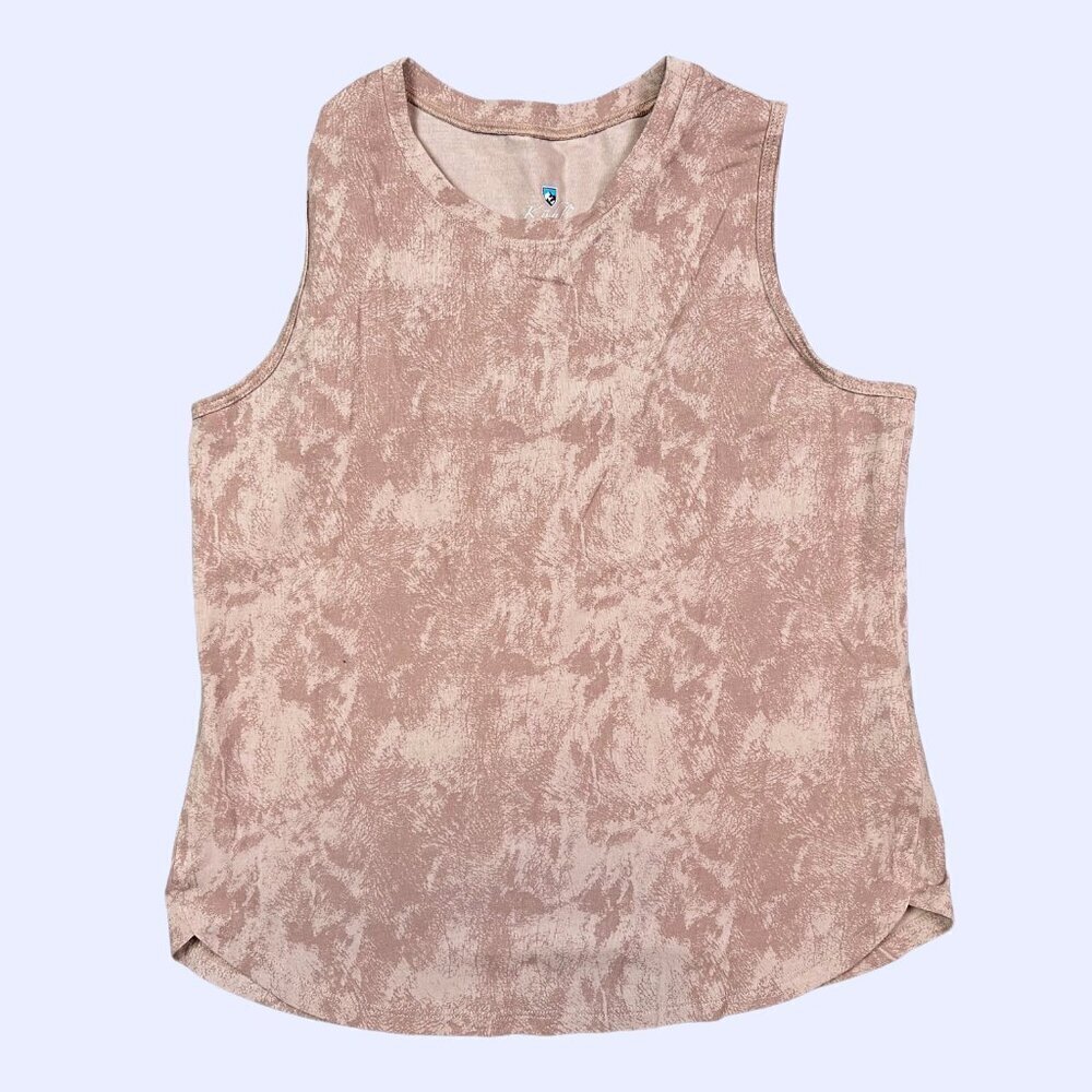 Kuhl Konstance Sun Protection Tank Top Peach Printed Pink Women's Small